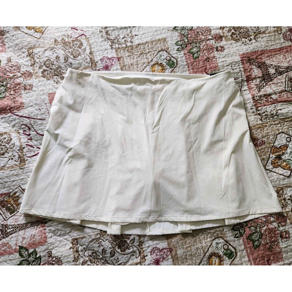 NIKE FLEX Womens Skort DRI-FIT Pull-on Skirt Cream Standard Fit Pockets Size XXL